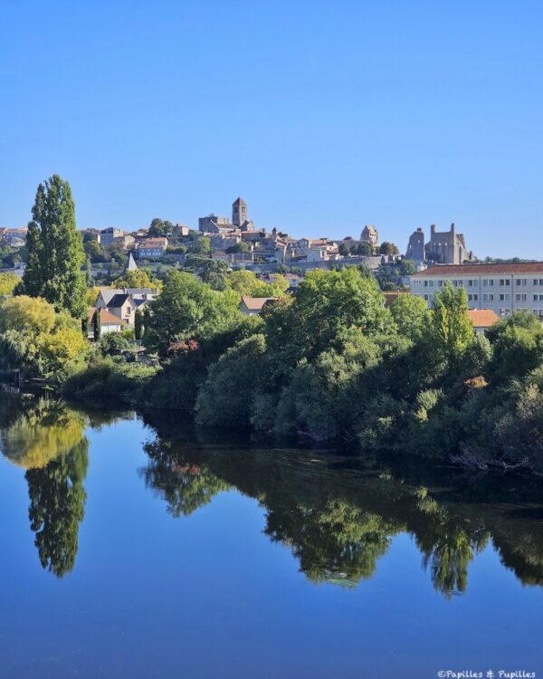 Vue sur Chauvigny depuis le Vélorail