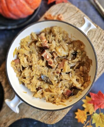 Chou paysan au lard parfumé au citron