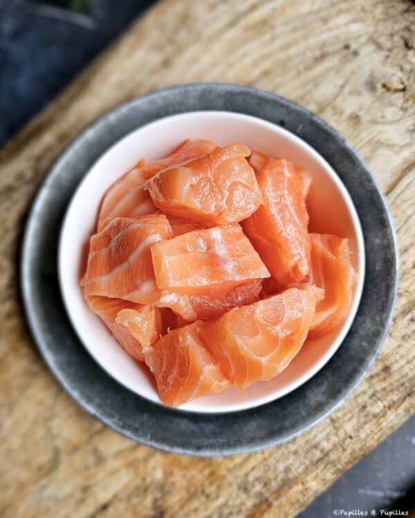 Cubes de saumon
