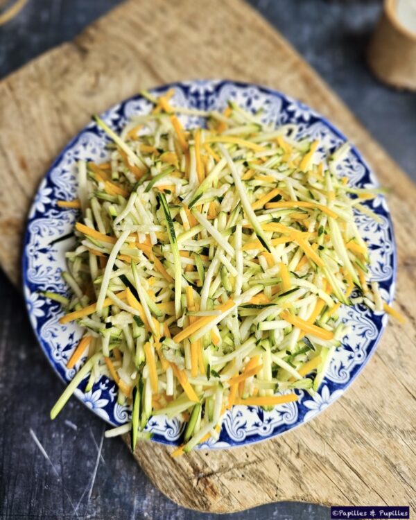 Julienne butternut courgettes