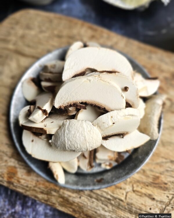 Lamelles de champignons