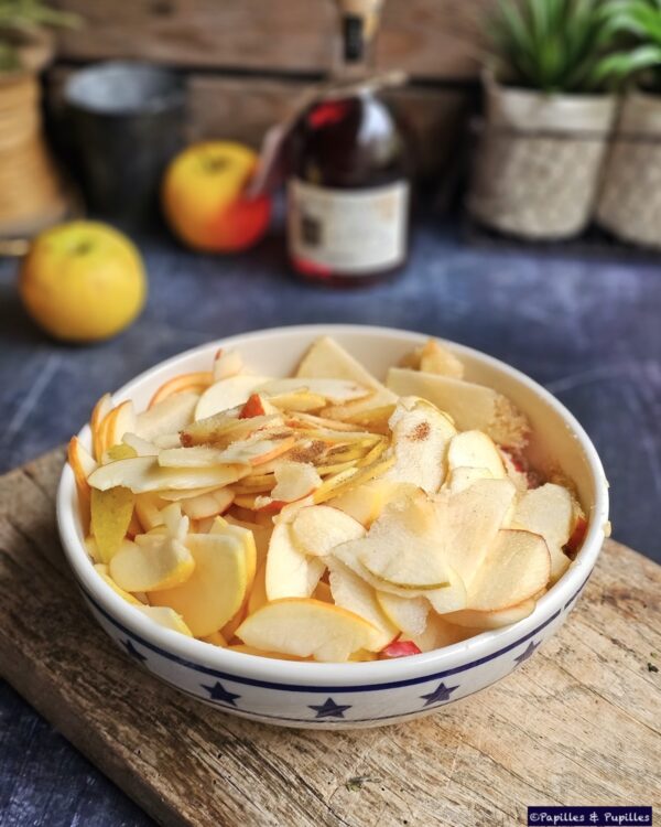 Lamelles de pommes assaisonnées