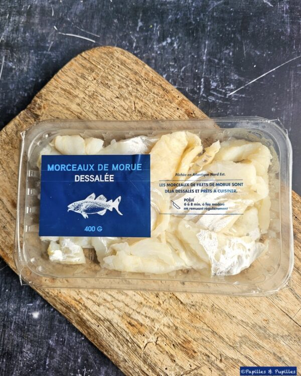 Morceaux de morue dessalée