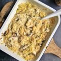 One pot orzo, poireaux, champignons & fromage ail & fines herbes