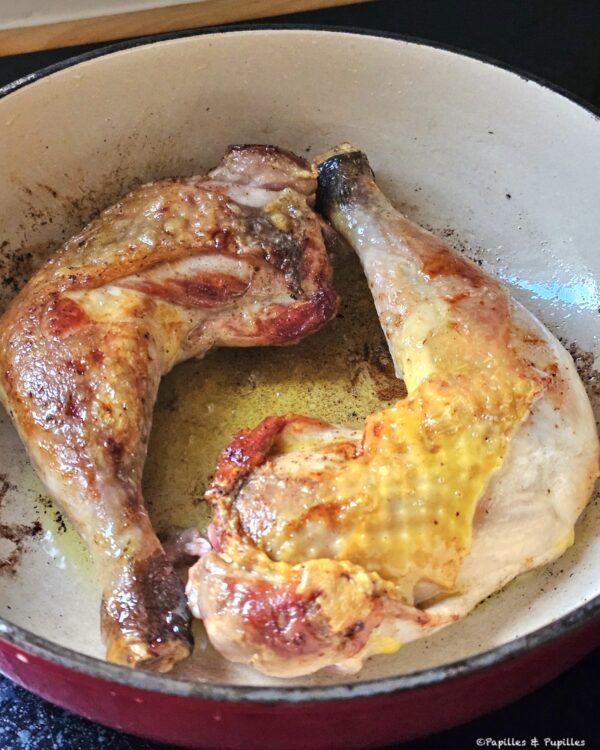 Cuisses dorées avant d'enfourner