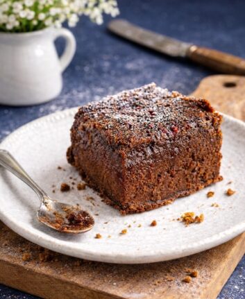 Part de brownie au chocolat