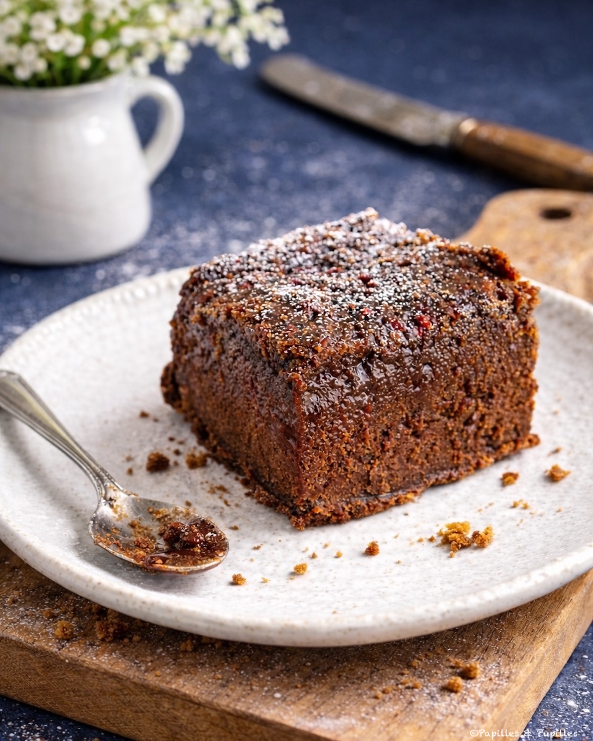Part de brownie au chocolat