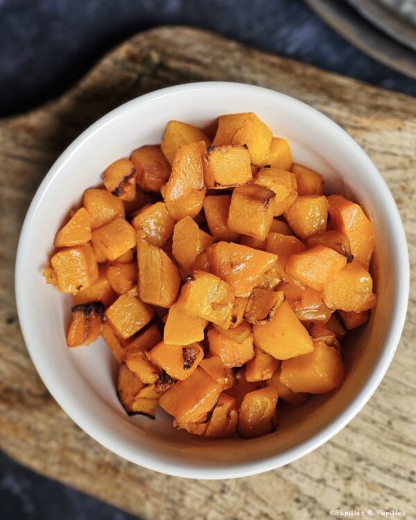 Cubes de butternut rôtis