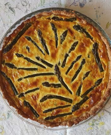 Tarte aux asperges vertes