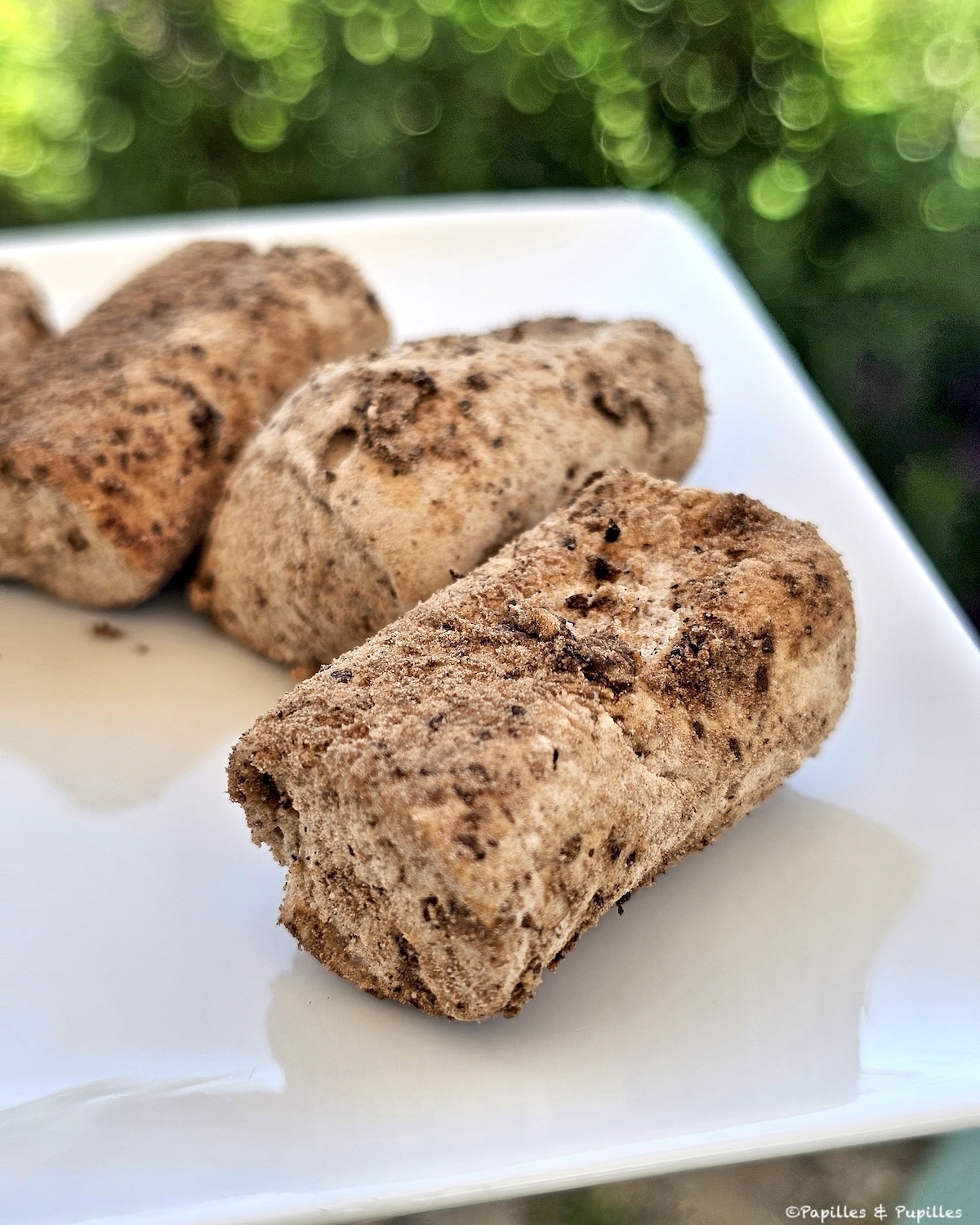 Chamallows aux champignons servis en mignardises au restaurant Les Jardiniers
