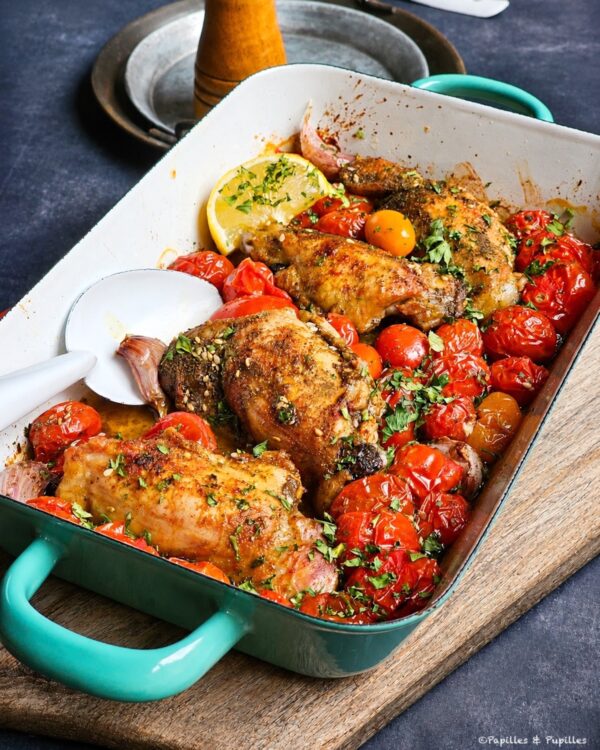 Contre-cuisses de poulet rôties au zaatar et citron confit