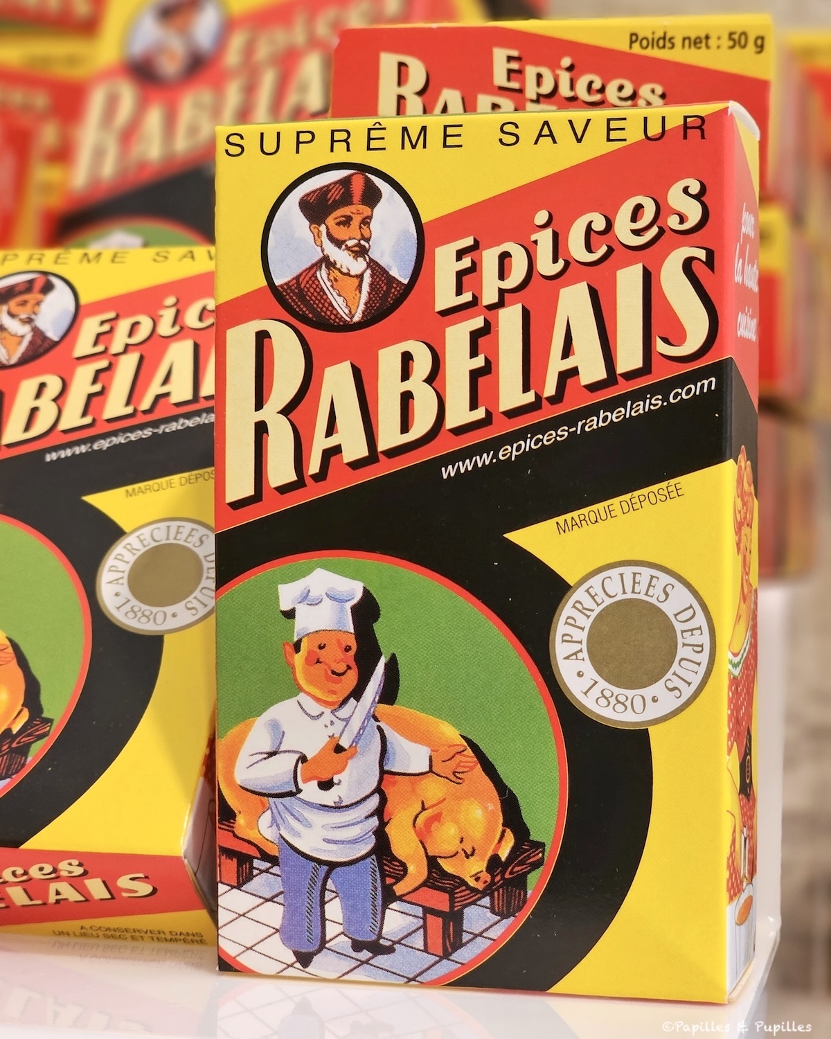 Boîtes d’Épices Rabelais, mélange d’épices pour rôtis évoqué lors de la visite de La Devinière