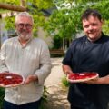 Frédéric Prunier et Adrien, chef pâtissier