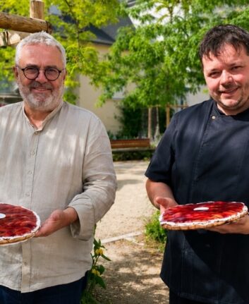 Frédéric Prunier et Adrien, chef pâtissier