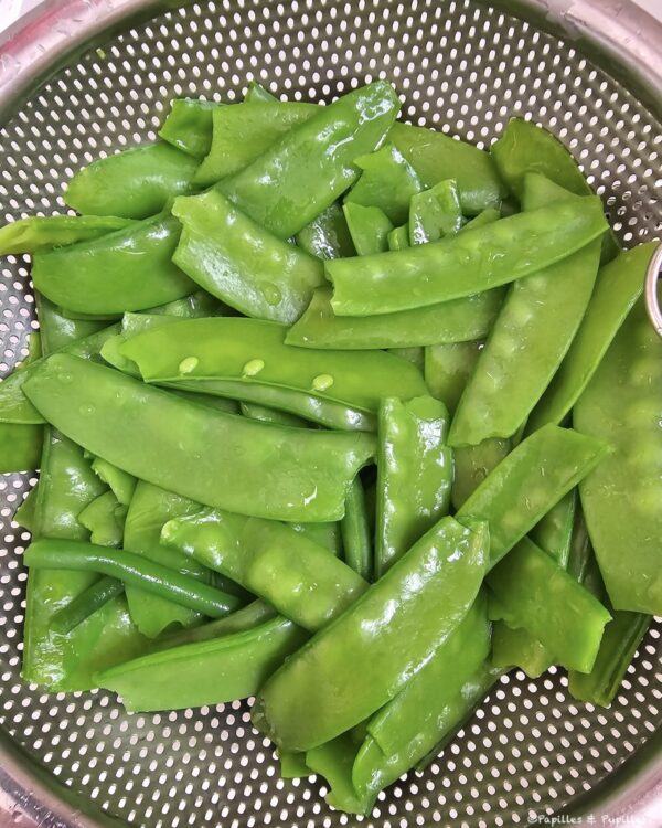 Pois gourmands blanchis