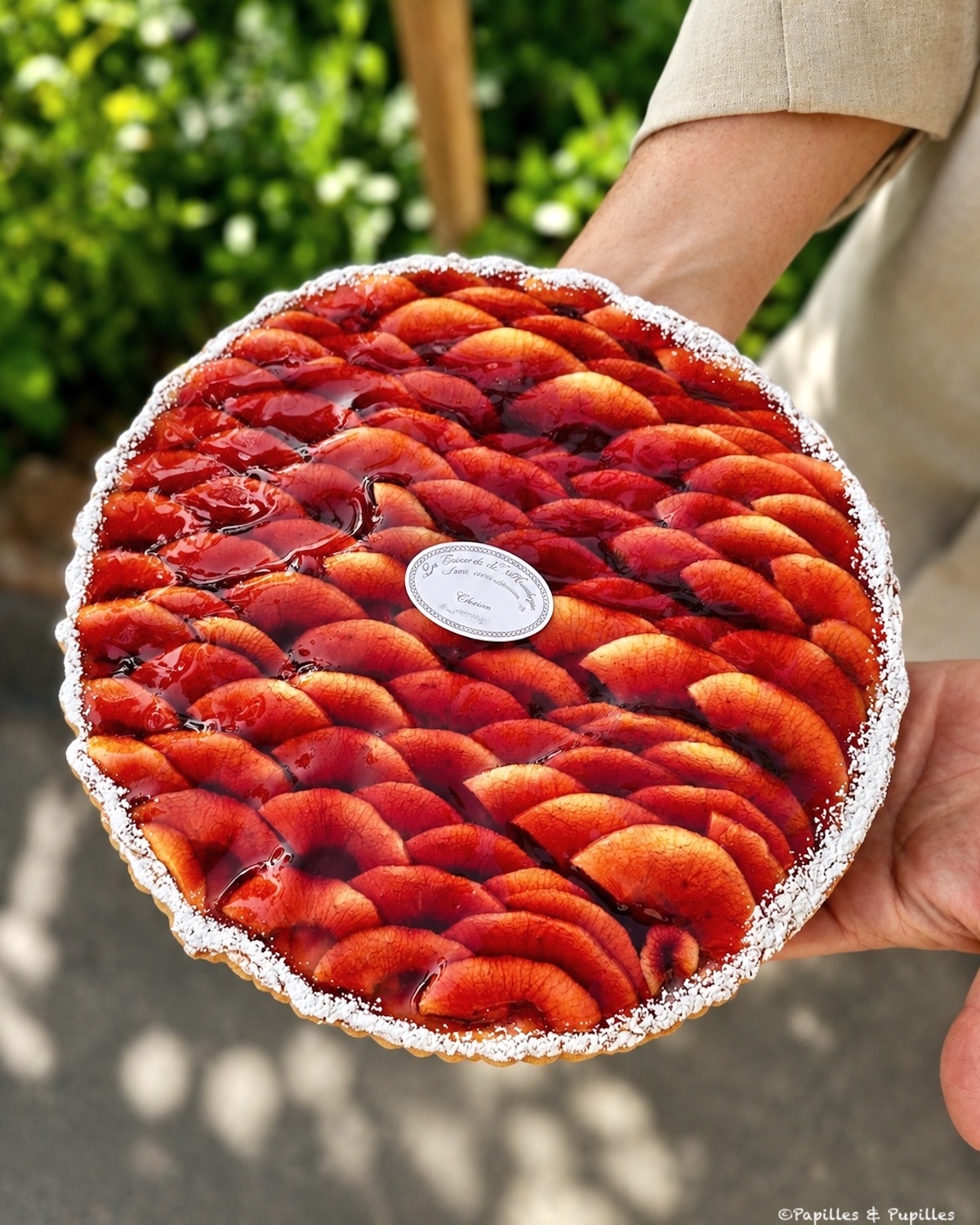 Tarte vigneronne de Chinon aux pommes et gelée de vin rouge