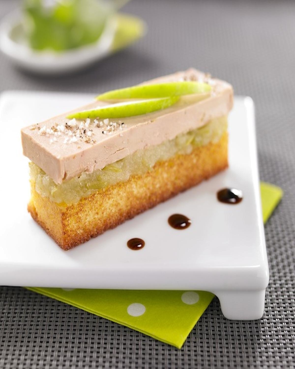 Toasts de foie gras à la pomme Granny Smith