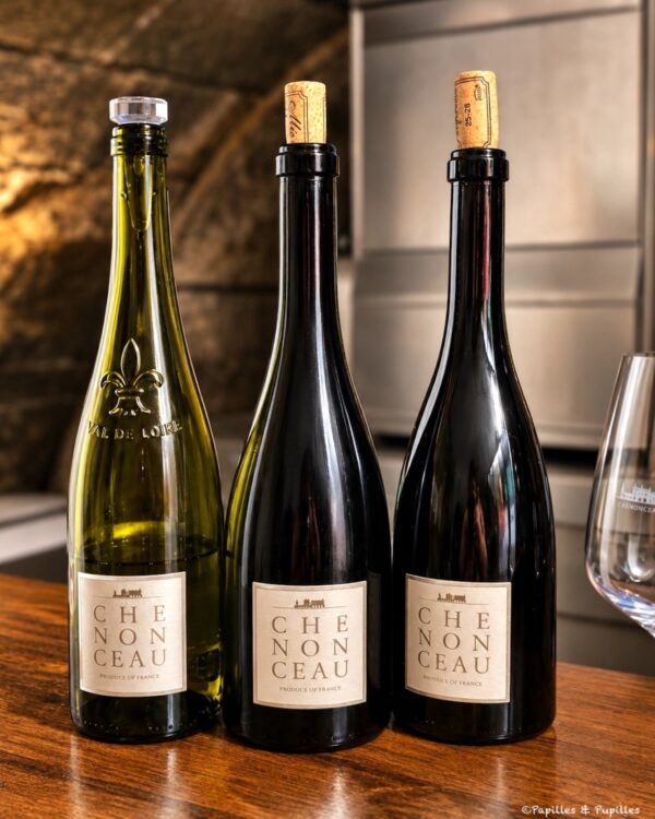 Bouteilles de vin du domaine de Chenonceau