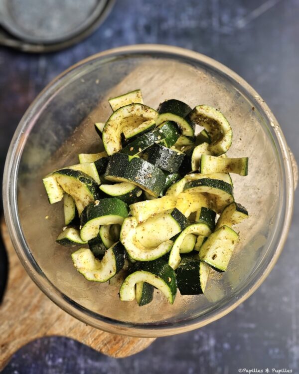 Courgettes assaisonnées