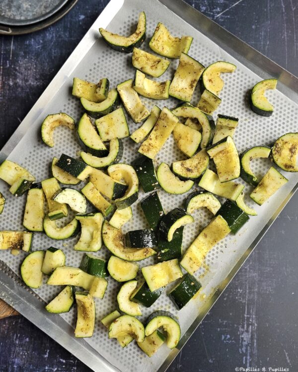 Courgettes avant d'enfourner