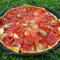 Tarte tomates artichauts confits