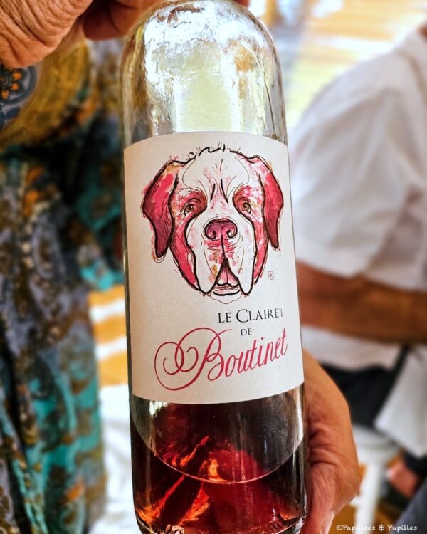 Bouteille de Clairet de Boutinet servie lors du banquet anniversaire