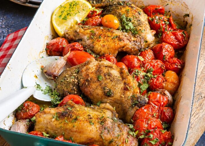 Contre-cuisses de poulet au four, zaatar et citron confit