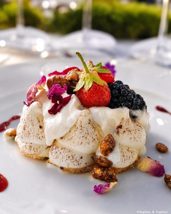 Dessert aux fruits rouge