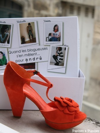 Chaussures Violettes oranges