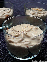 verrines de confit de canard, purée mousseuse aux châtaignes