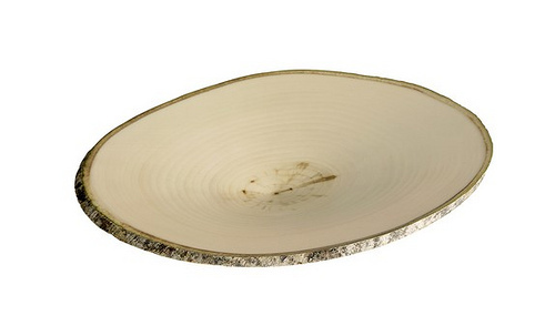 Assiettes en bois virages